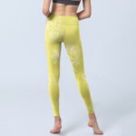 Buddha Stones Yellow Rose Print Fitness Leggings Women's Yoga Pants - image 7