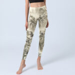 Buddha Stones Mountain Tree River Scenery Print Sports Leggings Women's Yoga Pants - image 6