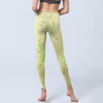 Buddha Stones Light Yellow Crane Print Sports Leggings Women's Yoga Pants - image 7