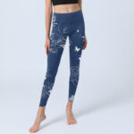 Buddha Stones Blue Rose Butterfly Print Sports Leggings Women's Yoga Pants - image 7