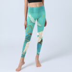 Buddha Stones Mint Green Mountain Crane Print Fitness Leggings Women's Yoga Pants - image 7