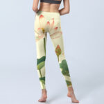 Buddha Stones Lotus Flower Leaf Dragonfly Print Fitness Leggings Women's Yoga Pants - image 8