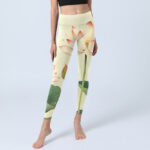 Buddha Stones Lotus Flower Leaf Dragonfly Print Fitness Leggings Women's Yoga Pants - image 7