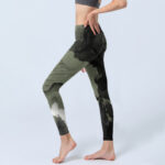 Buddha Stones Ink Painting Mountain Pavilion Print Fitness Leggings Women's Yoga Pants - image 4