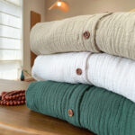 Buddha Stones Literary Artistic Double-Layered Sand Wash Cotton Linen Clothing Women's Shirts BS 38