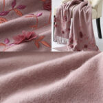 Buddha Stones Wool Shawl 3D Floral Embroidery Tassel Winter Cozy Travel Scarf Wrap Shawl BS 10