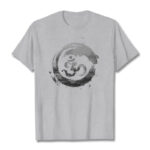 Buddha Stones Om Lotus Cotton Tee T-shirt T-Shirts BS LightGrey 2XL