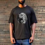 Buddha Stones Yin Yang Koi Fish Combination Cotton Tee T-shirt T-Shirts BS 7