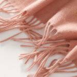 Buddha Stones Wool Shawl Red Flower Leaves Embroidery Tassel Winter Cozy Travel Scarf Wrap Shawl BS 4