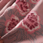 Buddha Stones Wool Shawl Red Peony Embroidery Tassel Winter Cozy Travel Scarf Wrap Shawl BS 6