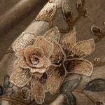 Buddha Stones Wool Shawl White Orange Flower Embroidery Tassel Winter Cozy Travel Scarf Wrap Shawl BS 5