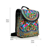 Buddha Stones Peony Chinese Money Tree Embroidery Canvas Backpack Backpack BS 10
