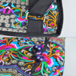 Buddha Stones Peony Chinese Money Tree Embroidery Canvas Backpack Backpack BS 5