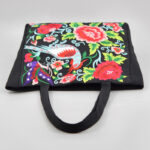 Buddha Stones Galsang Magpie Peony Camellia Chrysanthemum Embroidery Canvas Shopping Purse Handbag Shoulder Bag Shoulder Bag&Handbags BS 2