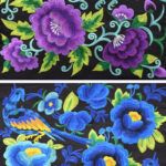 Buddha Stones Galsang Magpie Peony Camellia Chrysanthemum Embroidery Canvas Shopping Purse Handbag Shoulder Bag Shoulder Bag&Handbags BS 14
