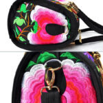Buddha Stones Money Tree Peony Camellia Double-Sided Embroidery Canvas Shopping Purse Handbag Crossbody Bag Crossbody Bag&Handbags BS 5