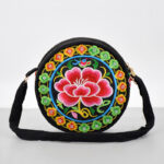 Buddha Stones Money Tree Galsang Inula Flower Peony Rose Peacock Double-Sided Embroidery Canvas Shopping Purse Handbag Crossbody Bag Crossbody Bag&Shoulder Bag BS Apple Blossom