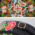 Buddha Stones Money Tree Galsang Inula Flower Peony Rose Peacock Double-Sided Embroidery Canvas Shopping Purse Handbag Crossbody Bag Crossbody Bag&Shoulder Bag BS 13