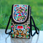 Buddha Stones Inula Flower Rose Embroidery Canvas Backpack Crossbody Bag Crossbody Bag&Shoulder Bag BS main