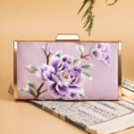 Buddha Stones Carnation Peony Begonia Su Embroidery Wedding Shopping Purse Handbag Crossbody Bag Wallet&Handbags BS Lavender (Peony)20*11cm