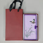 Buddha Stones Butterfly Orchid Su Embroidery Journey Shopping Purse Handbag Wallet&Handbags BS Light Purple (Butterfly Orchid) 20*11cm