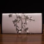 Buddha Stones Plum Bossom Su Embroidery Journey Shopping Long Purse Handbag Wallet&Handbags BS Light Gray (20*10cm)
