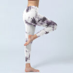 Buddha Stones White Black Bamboo Exercise Leggings Women's Yoga Pants - image 4