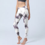 Buddha Stones White Black Bamboo Exercise Leggings Women's Yoga Pants - White - US18，UK/AU22，EU50 (4XL) - image 1