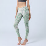 Buddha Stones Honeydew Green White Flow Line Print Exercise Leggings Women's Yoga Pants - Honeydew - US18，UK/AU22，EU50 (4XL) - image 1