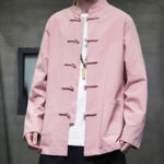 Buddha Stones Simple Frog-Button Chinese Tang Suit Cotton Men Jacket Shirt With Pockets Men's Jacket Shirt BS 32