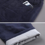 Buddha Stones Winter Men's Fleece Lined Drawstring Linen Pants With Pockets Men's Pants BS 5