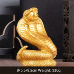 Buddha Stones Year Of The Snake Ingots Copper Coins Ball Wealth Resin Statue Home Decoration Decorations BS Golden Snake 7*6*11cm