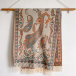 Buddha Stones Tibetan Cashew Flower Tassel Shawl Fall Winter Cozy Travel Scarf Wrap Tibetan Shawl BS 42