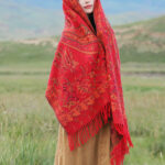 Buddha Stones Tibetan Cashew Flower Tassel Shawl Fall Winter Cozy Travel Scarf Wrap Tibetan Shawl BS 10