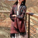 Buddha Stones Tibetan Cashew Flower Tassel Shawl Fall Winter Cozy Travel Scarf Wrap Tibetan Shawl BS 20