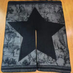 Buddha Stones Black Gray Sika Deer Animal Forest Double-sided Shawl Fall Winter Warm Scarf Wrap Tibetan Shawl BS 16