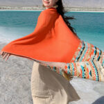 Buddha Stones Tibetan Geometric Rhombus Pattern Tassels Shawl Fall Winter Warm Cozy Scarf Wrap Tibetan Shawl BS 35