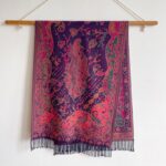 Buddha Stones Tibetan Cashew Flowers Vine Pattern Tassels Shawl Fall Winter Soft Scarf Wrap Tibetan Shawl BS 6