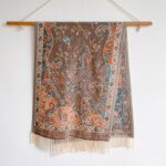 Buddha Stones Tibetan Cashew Flowers Vine Pattern Tassels Shawl Fall Winter Soft Scarf Wrap Tibetan Shawl BS 28
