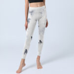 Buddha Stones White Gray Butterfly Print Sports Leggings Women's Yoga Pants - image 6
