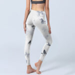 Buddha Stones White Gray Butterfly Print Sports Leggings Women's Yoga Pants - image 5