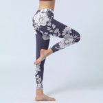 Buddha Stones Flowers Blossom Print Sports Fitness Leggings Women's Yoga Pants - image 4