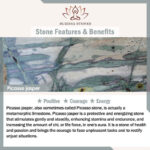 Buddha Stones Natural Picasso Jasper Square Lava Rock Courage Bracelet - image 11