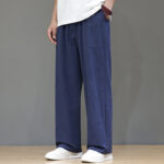 Buddha Stones Summer Men's Cotton Linen Straight Leg Pants With Pockets - image 10