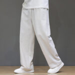 Buddha Stones Summer Men's Cotton Linen Straight Leg Pants With Pockets - Linen - US/UK/AU46，EU56 (5XL) - image 11