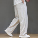 Buddha Stones Summer Men's Cotton Linen Straight Leg Pants With Pockets - image 14