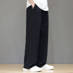 Buddha Stones Summer Men's Cotton Linen Straight Leg Pants With Pockets - image 33