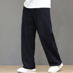 Buddha Stones Summer Men's Cotton Linen Straight Leg Pants With Pockets - Black - US/UK/AU46，EU56 (5XL) - image 31