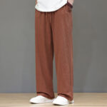 Buddha Stones Summer Men's Cotton Linen Straight Leg Pants With Pockets - image 41