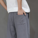 Buddha Stones Summer Men's Cotton Linen Straight Leg Pants With Pockets - image 28